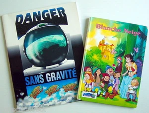 LOT DE 2 LIVRES D'HISTOIRE POUR ENFANTS DE 1990 À 1996, BLANCHE-NEIGE + DANGER S - Imagen 1 de 4