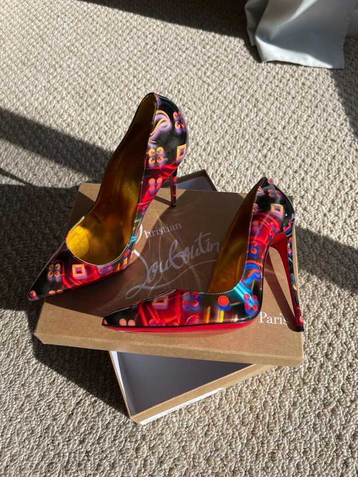 Christian Louboutin Brand new women heels stilettos pumps multicolor size 9.5/40 - Image 1 of 3