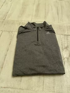 Adidas Mujer Climalite Manga Larga Ultimate 1/4 Cremallera Top - Negro Gris Talla Mediana - Imagen 1 de 8