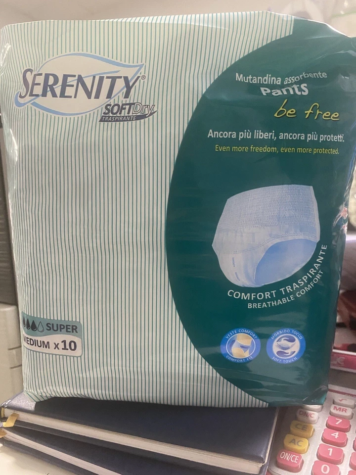 160Pannoloni SERENITY be free Pants super Taglia M. 16 Confezioni Da 10pz. - Immagine 1 di 1
