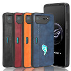 For Asus ROG Phone 7, Shockproof Retro Hybrid PU Leather Hard PC Case Cover