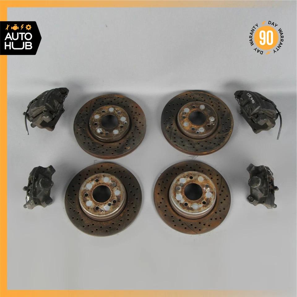 Juego de 4 rotores de disco pinzas de freno 98-99 Mercedes W208 CLK320 CLK430 OEM Foto 1 de 4