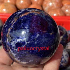 1 pieza 180 g + bola de cuarzo natural esfera cristal de sodalita gema curación Reiki 50 mm + - Imagen 1 de 11