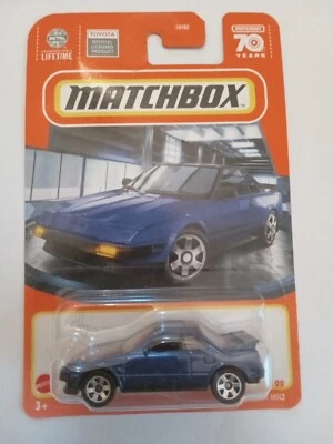 Matchbox 1985 Toyota MR2 BLUE Diecast Cars Toys Carded  1/64th Scale MBX Vintage - Image 1 of 4
