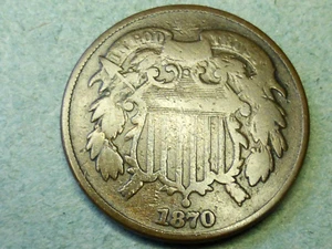 1870 TWO CENT PIECE VG - Picture 1 of 2