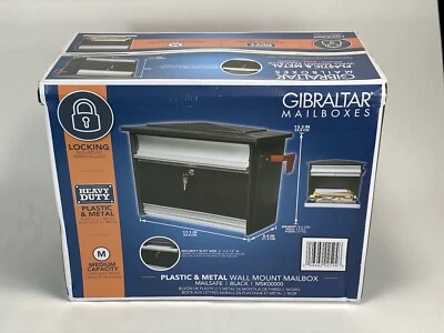 Gibraltar Mailboxes Mailsafe Contemporary Aluminum Wall Mount Black Lock Mailbox - Image 1 of 4