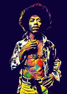NEW Jimi Hendrix Music Wall Art Poster Print Canvas FREE SHIPPING A0-A5 sizes - Picture 1 of 2