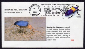 1999 Insects & Spiders BOMBARDIER BEETLE (Scott 3351b) - BGC FDC NP510 - Picture 1 of 1
