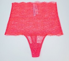 Victoria's Secret Panties High Waist Thong Panty Daisy Lace Crochet Mesh Small S