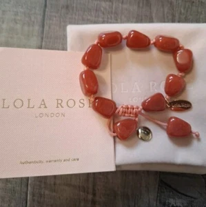 Bracciale Lola Rosa Arancione Dichiarazione Pietre Preziose Regalo Festa Compleanno - Foto 1 di 15