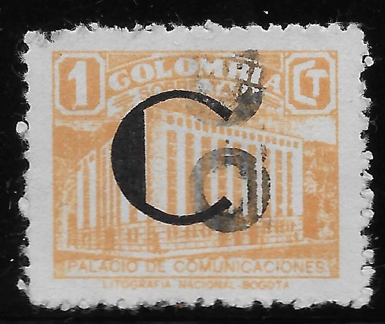 COLOMBIA 1948 PALACIO DE COMUNICACIONES 'C' embalaje original Scott 561 usado Foto 1 de 1