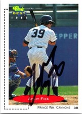 Andy Fox autographed Baseball Card Prince William Cannons 1991 Classic Best #132