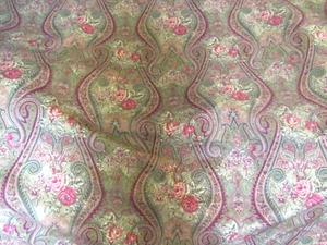 Ralph Lauren Rose Floral Schnörkel 100 % Baumwolle Stoff 14 Yards x 56" - Bild 1 von 3