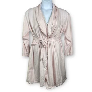 Motherhood Maternity XL Nursing Night Gown + Robe Baby Pink 100% Cotton Hospital - Picture 1 of 6