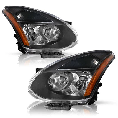 Faros negros ámbar esquineros izquierda+derecha para Nissan Rogue 2008-2013 4 puertas Foto 1 de 4