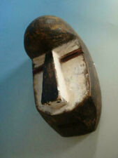 RS0219-399: Wandmaske Maske Afrika Afrikana Holz geschnitzt Kaolin