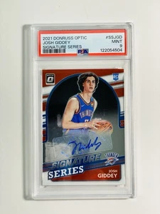2021-22 Panini Donruss Optic Josh Giddey Signature Series PSA 9 AUTO RC - Picture 1 of 2