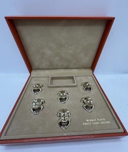Vintage Saint Hilaire Paris Frösche Party Kartenhalter 6er Set in OVP - Bild 1 von 12