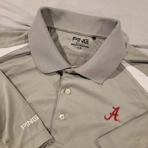 Ping Performance Polo Herren Large grau Alabama purpurrot Tide Fußball kurzarm - Bild 1 von 5
