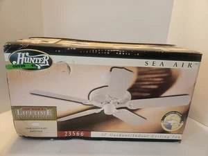 Hunter Fan Sea Air Ceiling Fan 52In Indoor Outdoor White - Picture 1 of 8