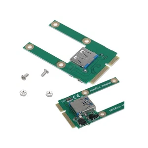 Plastic + Metal Mini PCI-E To USB 2.0 Converter Adapter Card Expansion Card - Zdjęcie 1 z 11