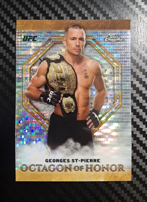 2019 GEORGES ST PIERRE Topps Chrome UFC - Octagon of Honor - Pulsar /50 SSP HOF - Image 1 of 2