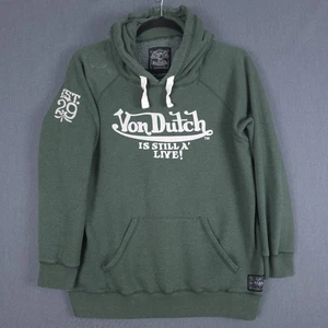 Von Dutch Is Still Alive Hoodie Mens 3XL Green Pullover Sweatshirt XXXL USA Made - Picture 1 of 9