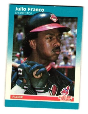 1987 Fleer Classic Miniatures # 39 Julio Franco Cleveland Indians - Image 1 of 2