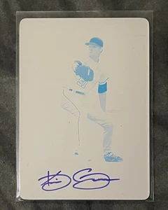 2012 Leaf Valiant KEVIN GAUSMAN Cyan Printing Plate Autograph 1/1 VA-KGI - Picture 1 of 2