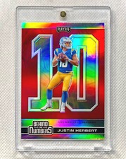 JUSTIN HERBERT 2020 PANINI PLAYOFF PRIZM RED REFRACTOR SSP ROOKIE CARD RC RARE