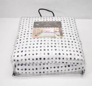 Urban Playground Joyceline Twin Size Quilt Set Purple Polka Dot Set 2 Piece - Picture 1 of 7