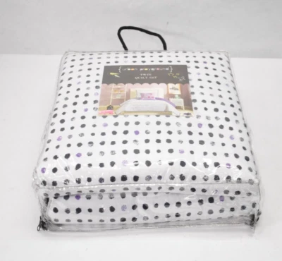Urban Playground Joyceline Twin Size Quilt Set Purple Polka Dot Set 2 Piece - Image 1 of 4