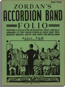 ¡Cancionero de 10 canciones de banda de acordeón de Zordan #3 -1934! Ciribiribina, aloha-oe - Imagen 1 de 2