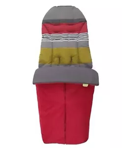 Mamas And Papas Red/Brown Sola Universal Footmuff Liner Retails $50 - Picture 1 of 3