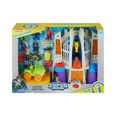 NEW Fisher-Price Imaginext DC Super Friends Hall of Justice Playset with Figures - Image 1 of 4