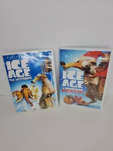 Lot of 2 Ice Age Meltdown & Ice Age A Mammoth Christmas Special DVD's Children's - Picture 1 of 2