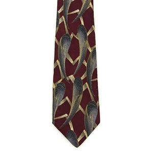 Corbata Robert Talbott Studio para hombre parisino geométrica de seda roja 4" x 58" - Imagen 1 de 2