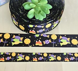 Corona di mais caramelle Halloween 7/8 e 1,5" (1 YD) Halloween caramelle Grosgrain - Foto 1 di 1