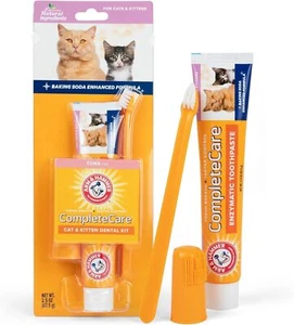 Oral Dental Care for Cat / Kitten Dental Kit Toothbrush Toothpaste Fingerbrush - Picture 1 of 6