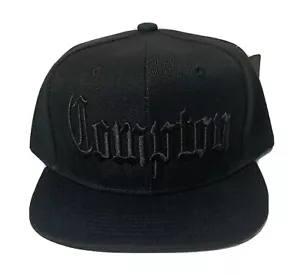 Black STRAIGHT OUTTA COMPTON CA CALI EAZY E DR DRE ICE CUBE NWA SNAPBACK CAP HAT - Picture 1 of 3