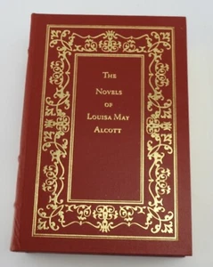 Las novelas de Louisa May Alcott Little Women, Little Men encuadernado en cuero dorado - Imagen 1 de 5