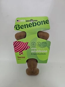 Benebone Wishbone Giocattolo da Masticare per Cani Durevole Marrone Vera Pancetta, Piccolo. - Foto 1 di 2