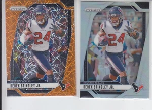 2 - 2024 Prizm DEREK STINGLEY JR Lazer arancione + texani argento #119 - Foto 1 di 2