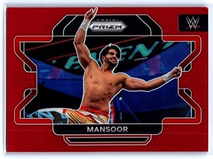 2022 PRIZM WWE #/299 SP RED PRIZM PARALLEL #66 MANSOOR SMACKDOWN