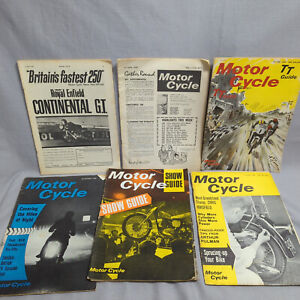 7 Siriusly Old Vintage Rare issues Moto Cycle Magazine 1965 1966
