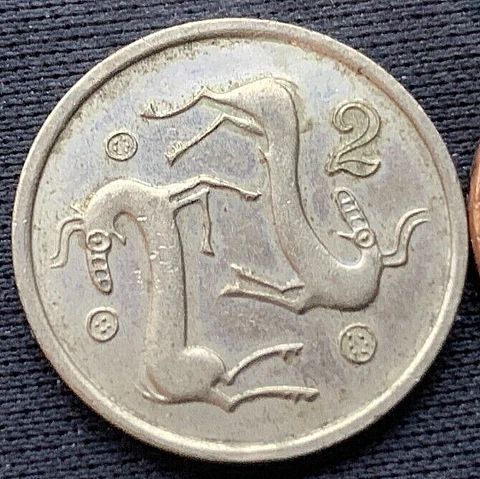 1985 Cyprus 2 Cents Coin UNC   ( Mintage 8 Million )  Condition Rarity  #M264 Cover