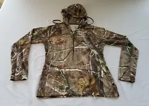 RedHead for Her ~ Medium Realtree ap HD Camo Stretch 1/2 Zip Pullover Top Hoodie - Picture 1 of 6