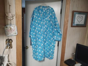 NWOT Secret Treasures Blue Snowman Flannel Nightgown Size Women's 2X 18W/20W - Picture 1 of 2