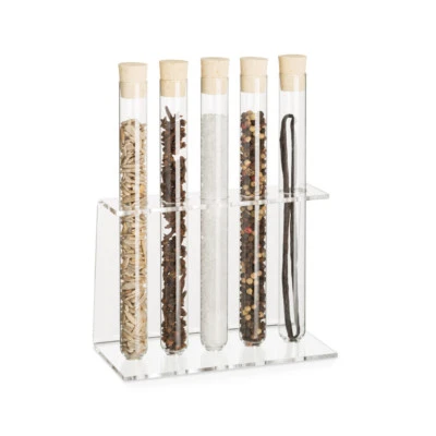 Acryl Reagenzglasständer / Reagenzglashalter mit Reagenzglas und Korken ✿ DEKO ✿