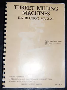 Manual de instrucciones y piezas de fresadora Lagun FT, FT-1S 2S y 3 - Imagen 1 de 1